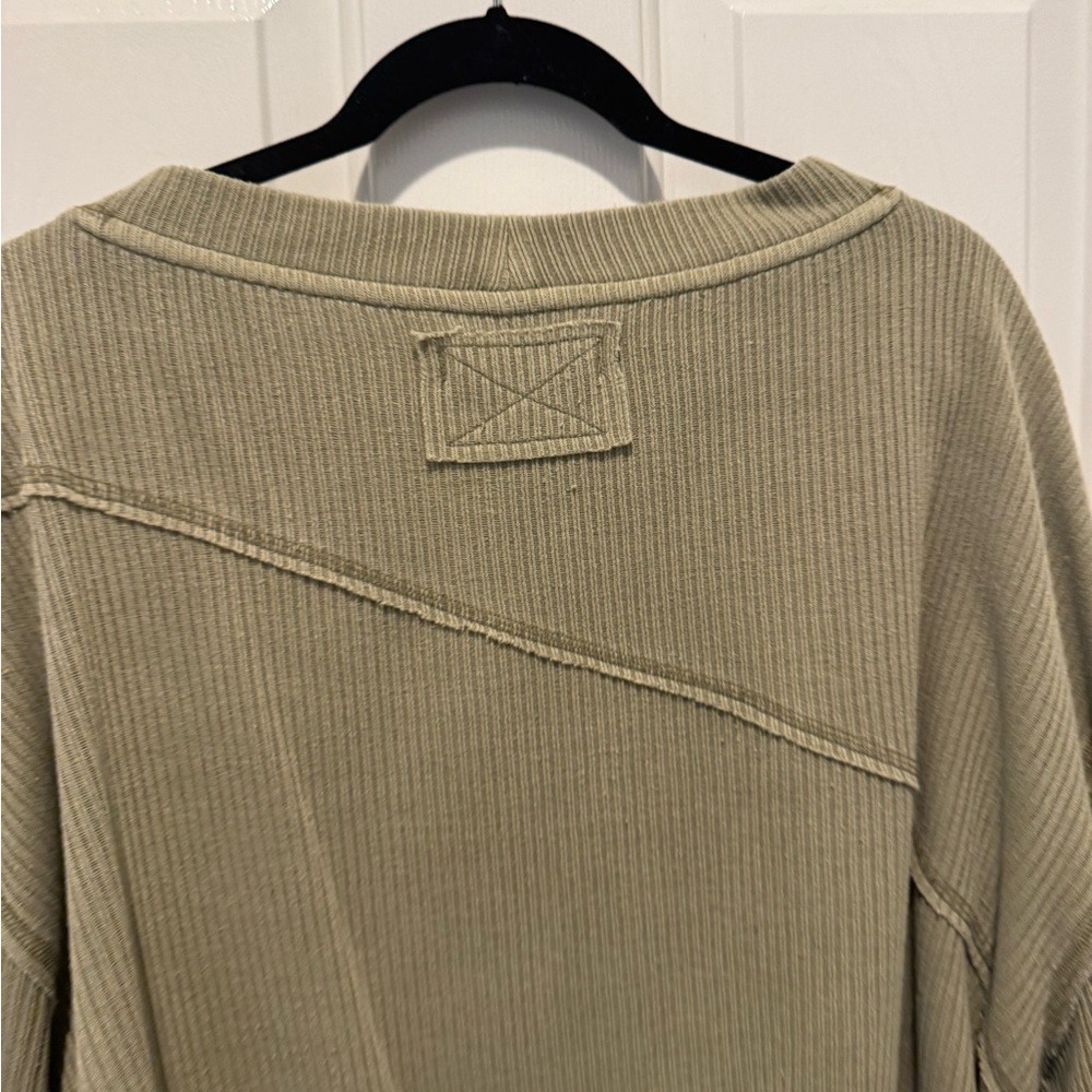 We The Free Olive Ribbed Top - Picture 3 of 13